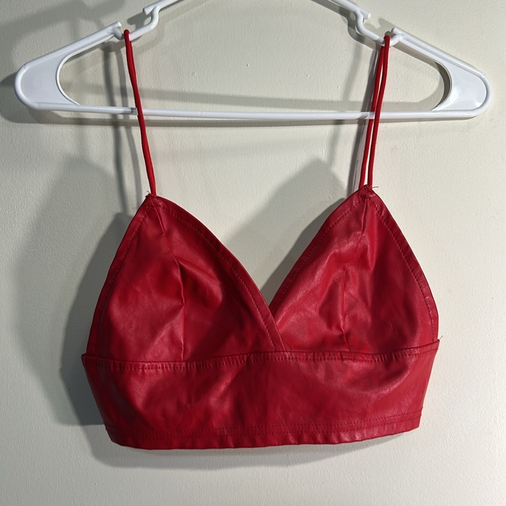 SHEIN Red Strappy Bralette/Crop Top - Perfect for F1 Race or Festival